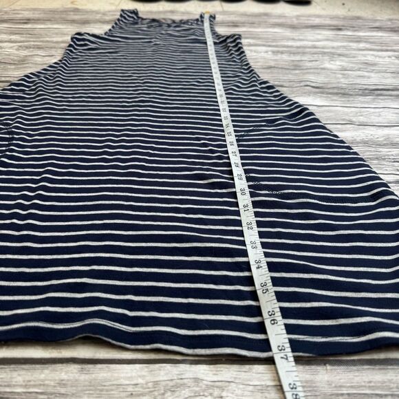 Athleta Women's A Line Tank Dress XS Extra Small Dark Navy Blue Grey Gray Stripe - Picture 10 of 12